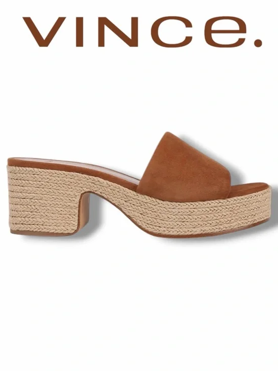 Vince Women’s Margo Platforms in the Size 9 in Sequoia Brown - Picture 9 of 11